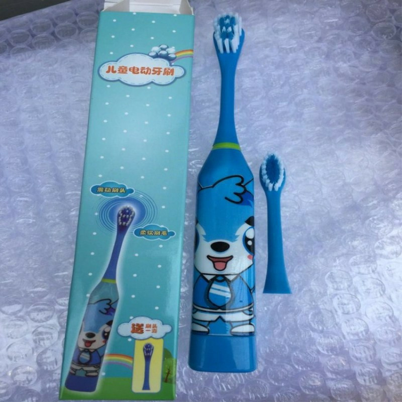 创意卡通儿童电动牙刷全自动超声波电动牙刷洗漱用品共2个刷头