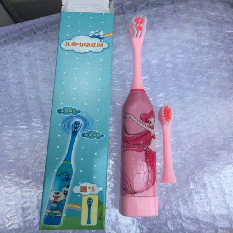 创意卡通儿童电动牙刷全自动超声波电动牙刷洗漱用品共2个刷头