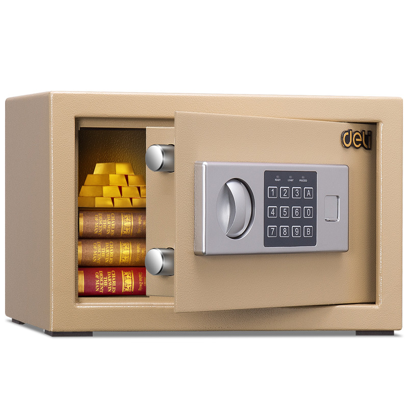 得力/deli 得力保险箱 小型家用保险柜 指纹电子密码保管箱 16654