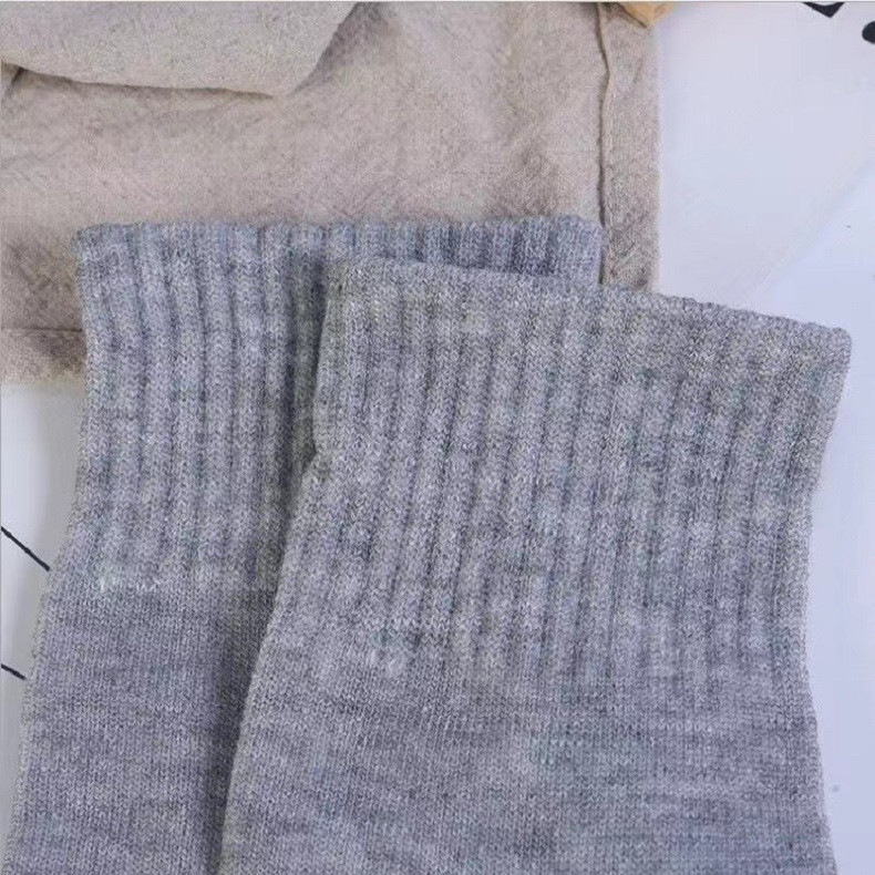 【镇店之宝】行科 男士中筒袜子运动男袜子 纯色四季通用 3双简易包装