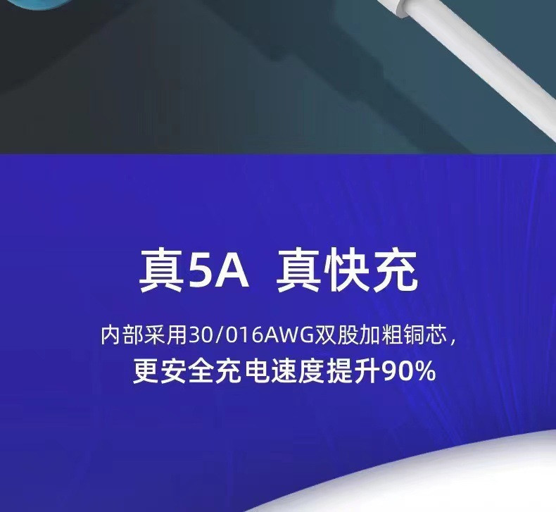 行科  5A超级快充数据线苹果安卓手机typec快充线 简易包装