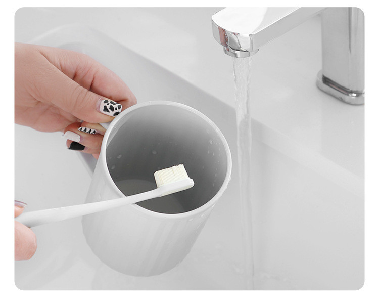 行科 漱口杯家用刷牙卫生间牙刷杯大容量加厚带手柄洗漱杯 简易包装