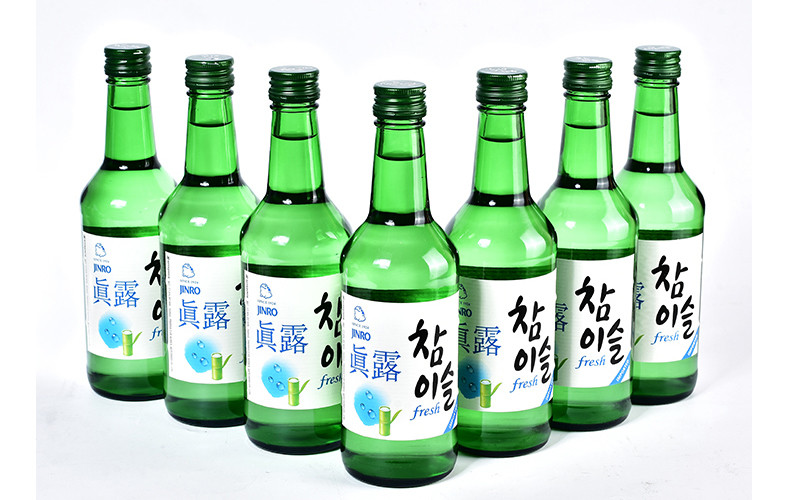 韩国原装进口烧酒 新真露竹炭酒 蒸馏酒  360ml*6瓶