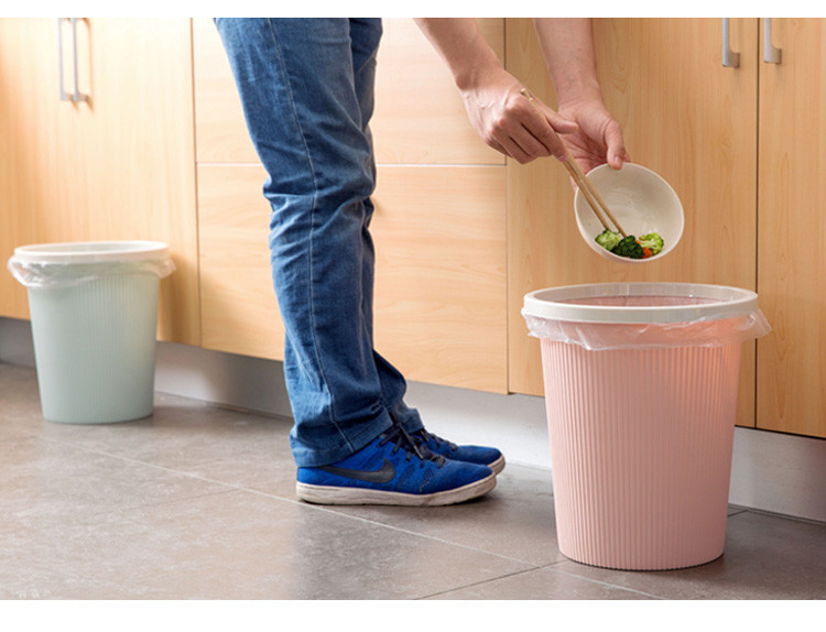 乾越（qianyue）垃圾桶家用厨房客厅卫生间纸篓卧室大号垃圾篓垃圾筒带压圈