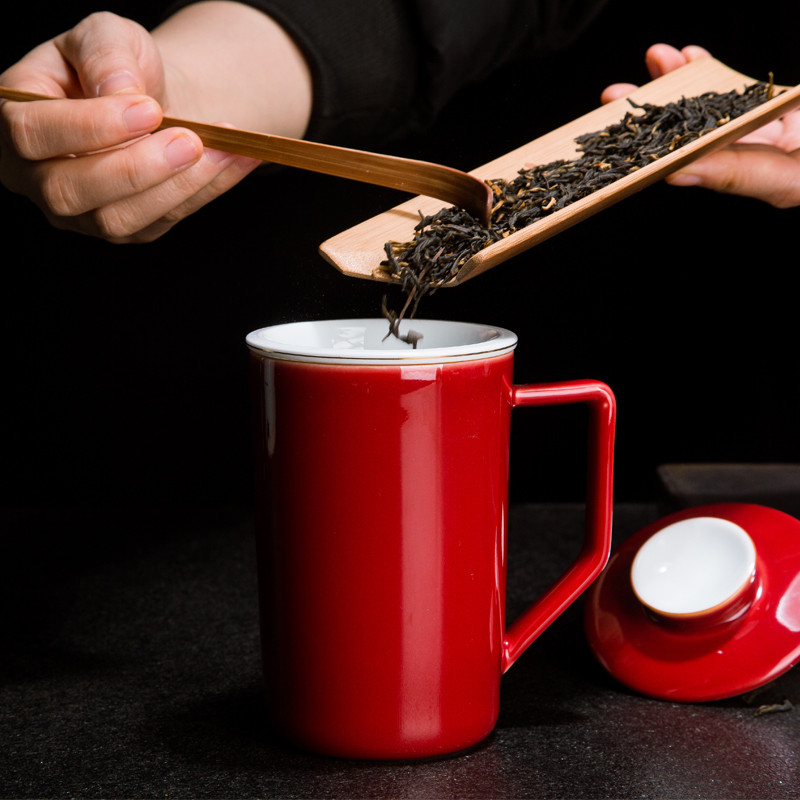 景德镇陶瓷杯颜色釉胆杯办公杯会议杯茶杯陶瓷礼品杯