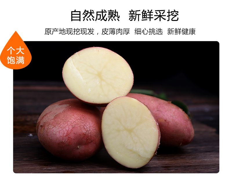 亿荟源 云南红皮黄心土豆农家种植高山洋芋马铃薯当季新鲜农家自种