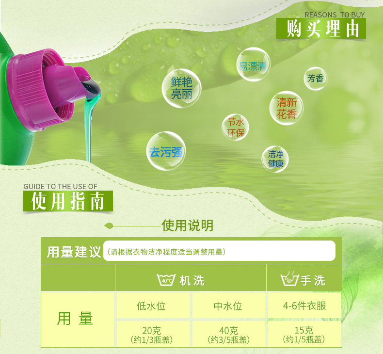 【3斤】1.5kg超能植翠洗衣液(鲜艳亮丽)全国大部分地区免邮