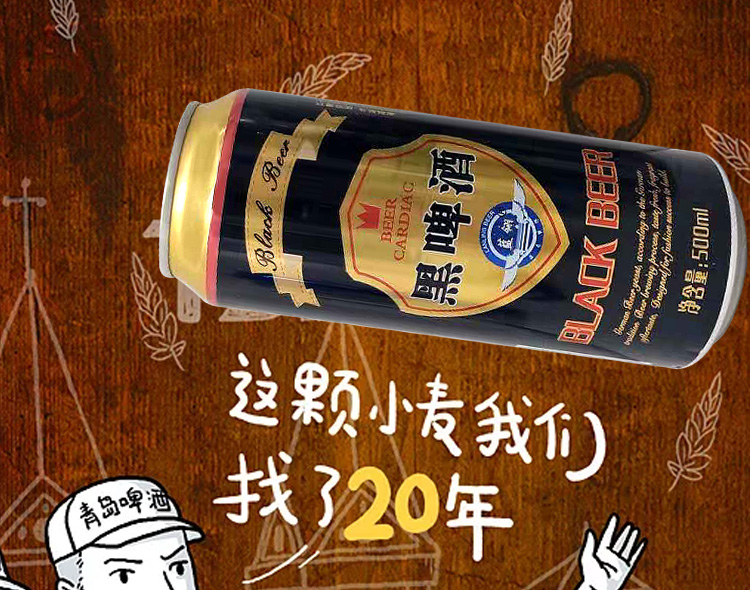  黑啤啤酒500ml*9罐装2份10度国产精酿啤酒整箱促销包邮小麦黑啤酒