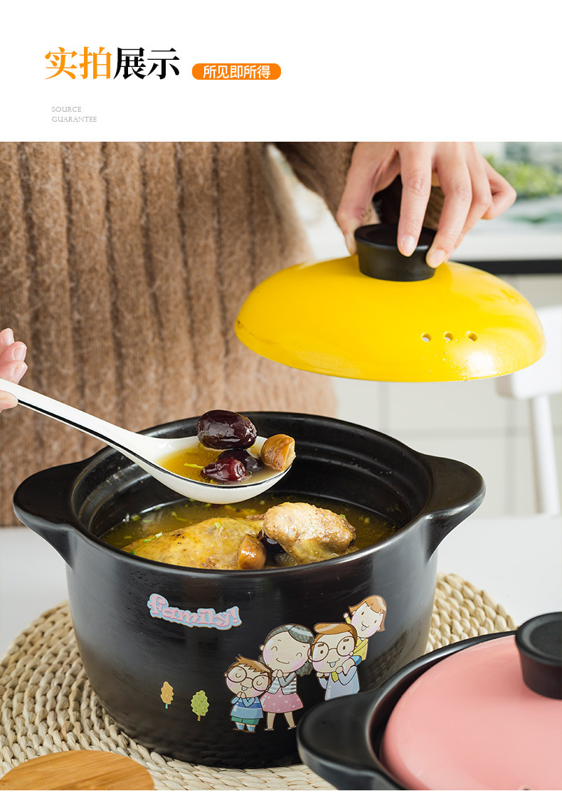  日式砂锅炖锅煲汤明火高温耐热陶瓷汤锅家用燃气大容量煤气灶专用