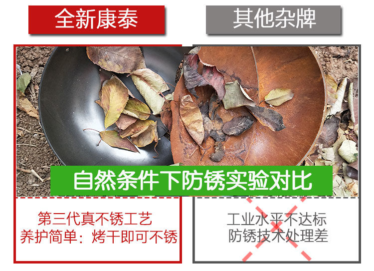 家用老式炒菜双耳铁锅电磁炉燃气灶用加厚深平底无涂层不粘铸铁锅