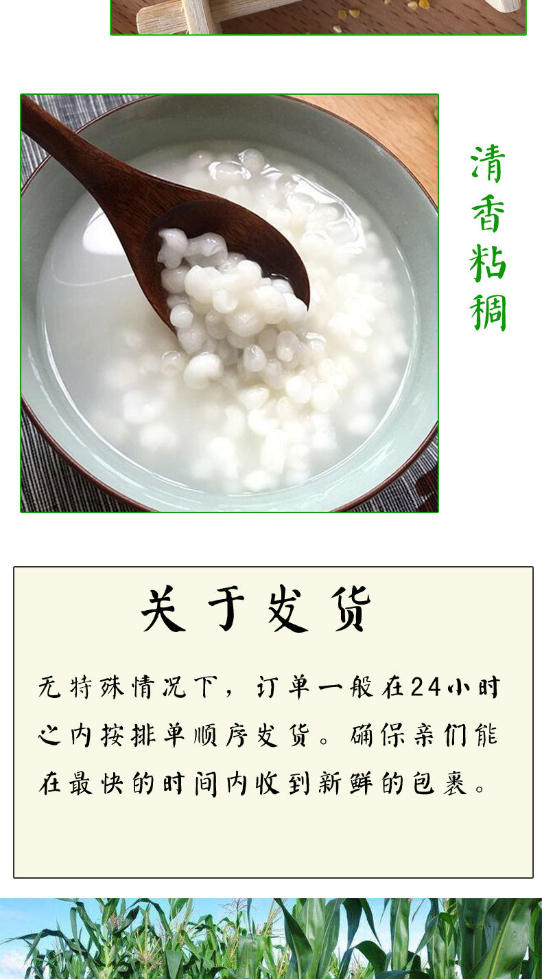 白粘玉米糁1-5斤干糯玉米碎白粘玉米粒东北大碴子白糯玉米渣子