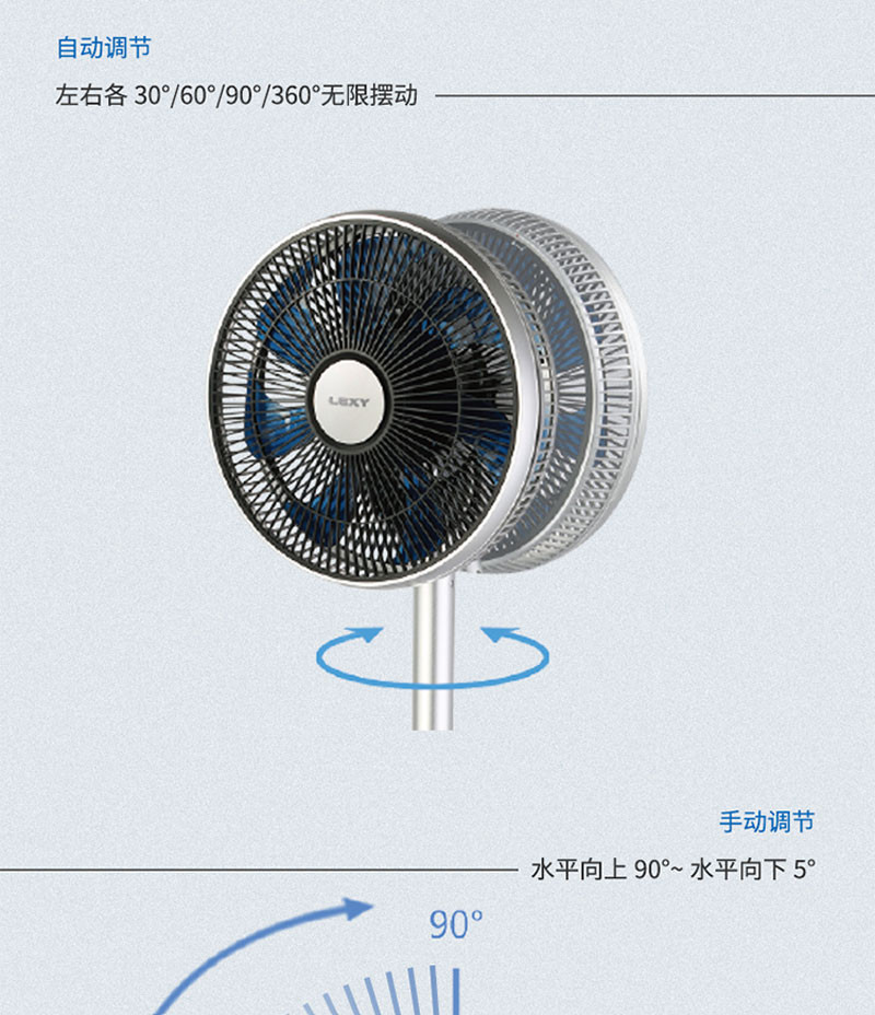 莱克（LEXY） 新品无线电风扇 智能空气循环扇 落地扇遥控带WiFi家用静音电风扇