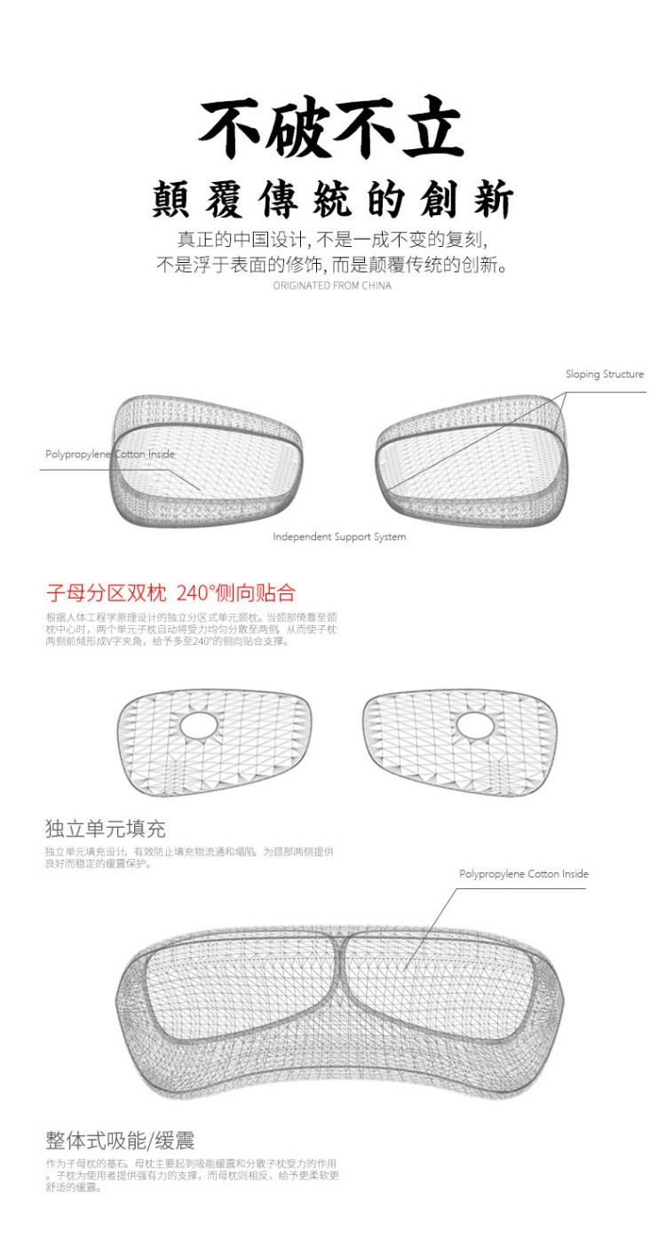 车用颈枕 问童子  车载颈靠 个性化 运动护颈双子枕