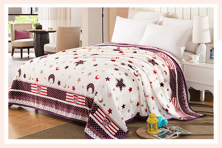 意尔嫚 毛毯家纺 加厚法兰绒毯子 珊瑚绒午睡空调毯水晶绒毛巾被盖毯 冬季床上床单
