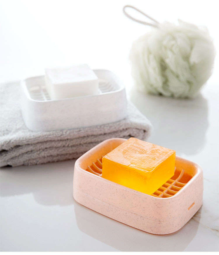 卫生间创意香皂盒肥皂盒双层沥水免打孔网格创意皂架
