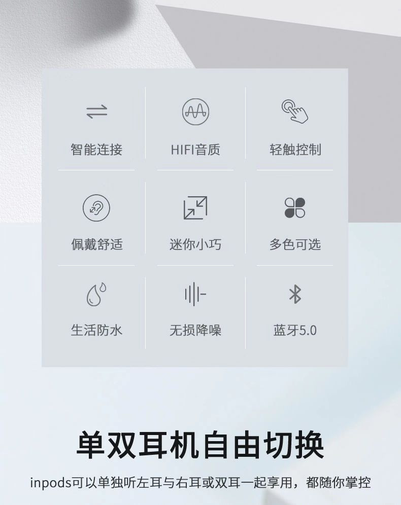 真无线蓝牙耳机双耳运动跑步迷你入耳挂耳式oppo vivo通用