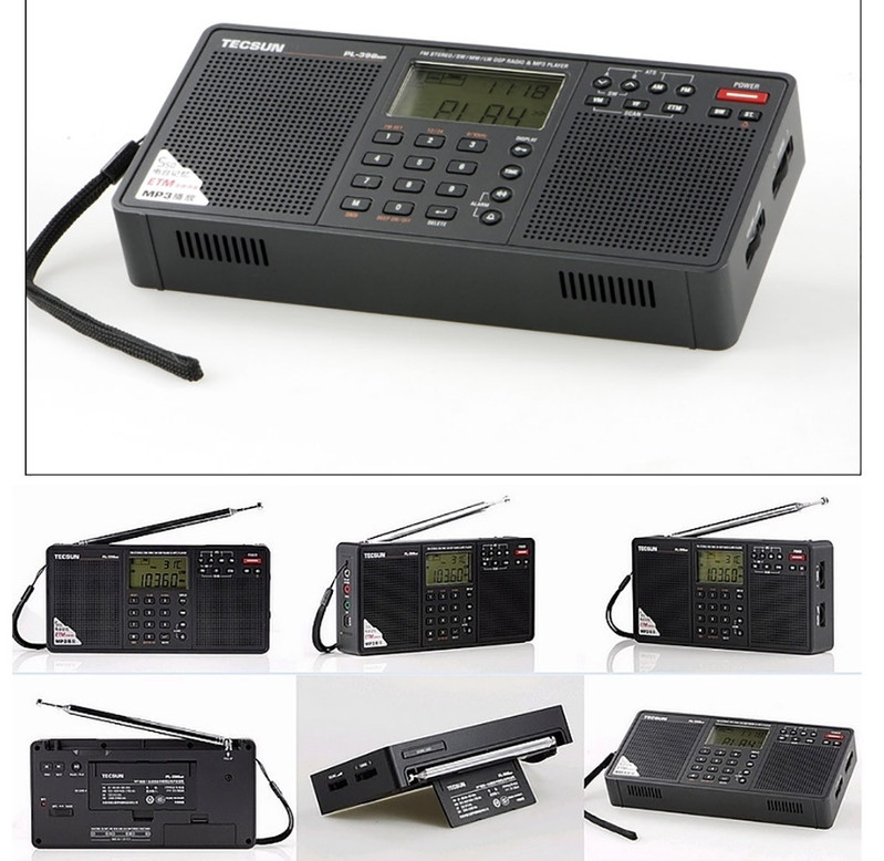 德生 PL-398MP全波段数字调谐便收音机播放器插卡音箱MP3