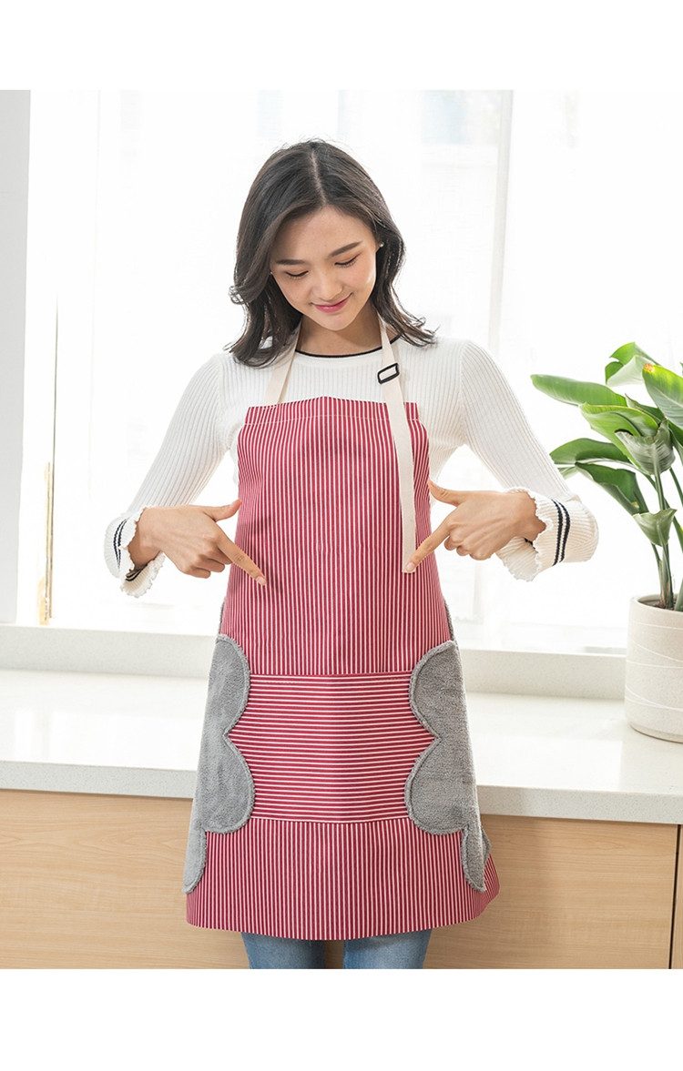 【到手价14.9元】日式居家防水围裙 可爱简约新款家用工作时尚厨房做饭防油罩衣