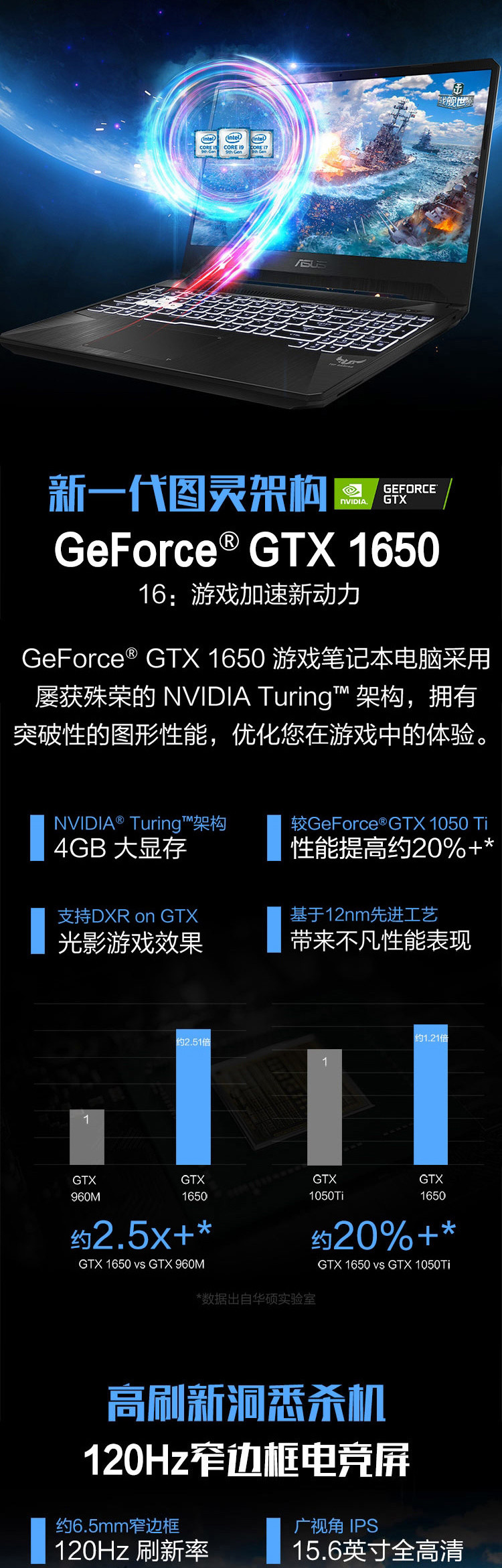 华硕/ASUS FX95GT9300 15.6英寸I5笔记本（1TB硬盘 8G内存 4G独显）