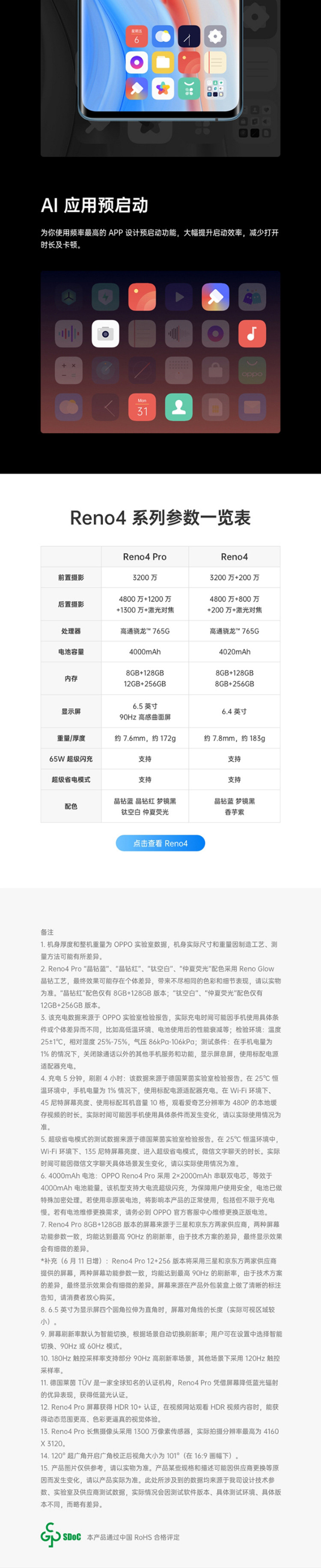 OPPO Reno4 Pro 8GB+128GB 5G全网通手机