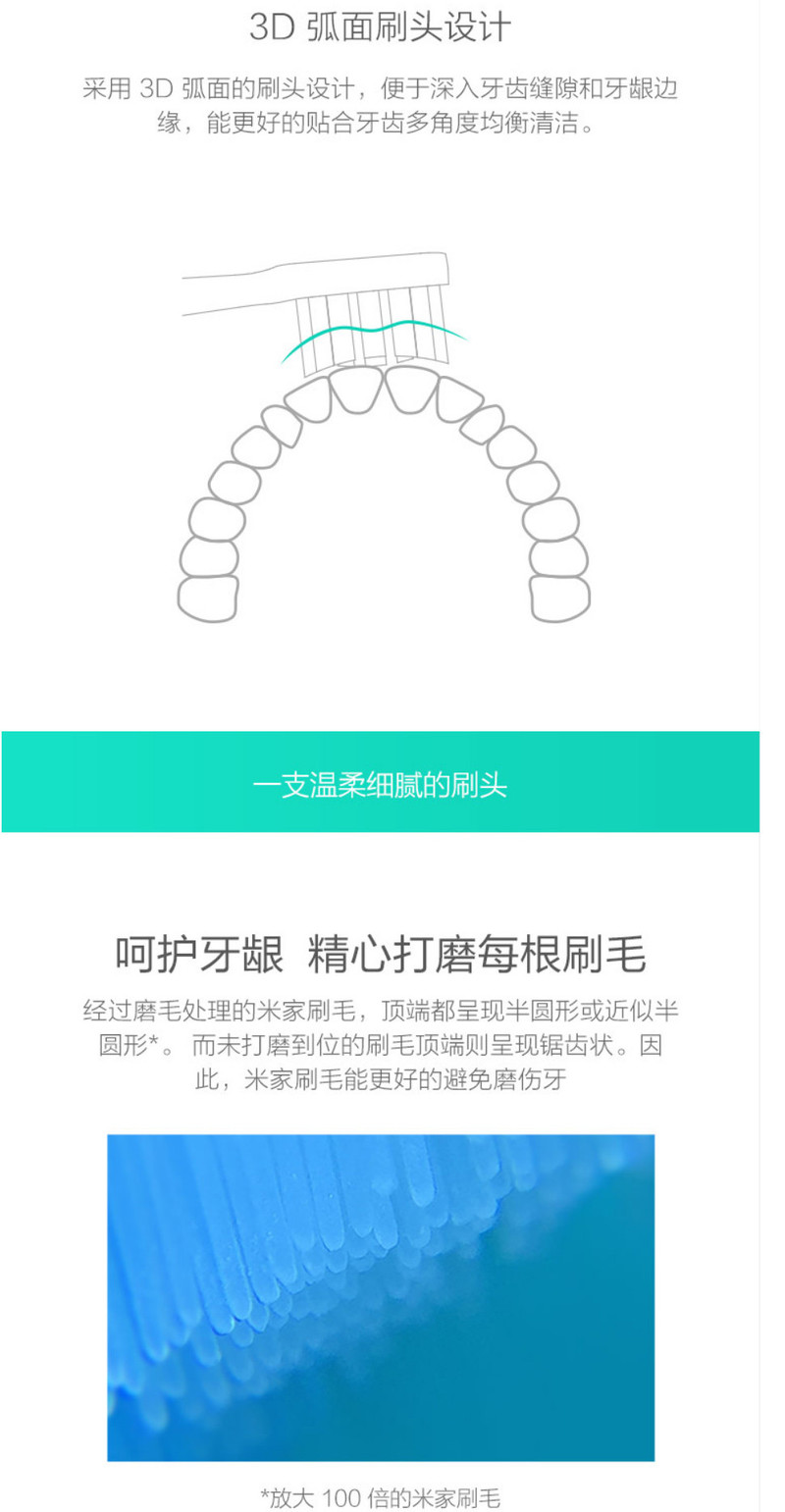 小米/MIUI  米家声波电动牙刷头（通用型） 3支装