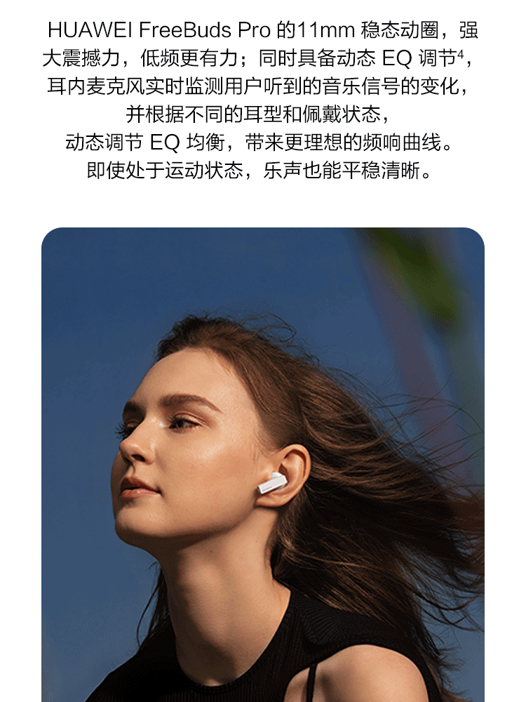 华为 HUAWEI FreeBuds Pro 主动降噪真无线T0003 有线充版