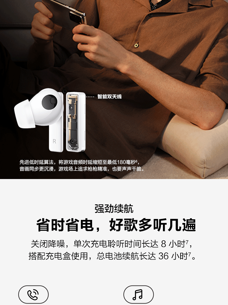 华为 HUAWEI FreeBuds Pro 主动降噪真无线T0003 有线充版