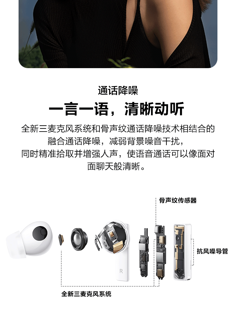 华为 HUAWEI FreeBuds Pro 主动降噪真无线T0003 有线充版