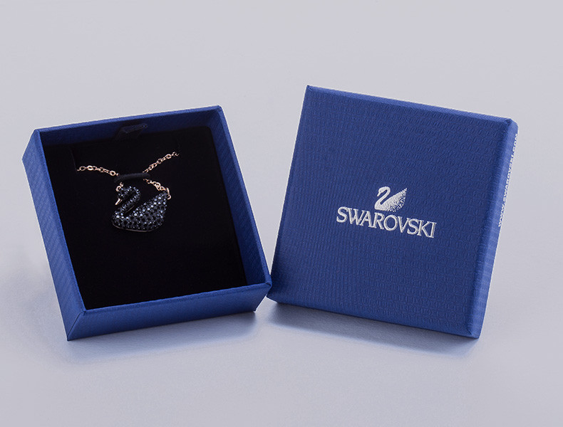 Swarovski/施华洛世奇黑色水晶大号天鹅女锁骨链吊坠礼物5204134