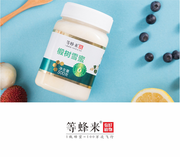  等蜂来 东北黑蜂椴树蜂蜜 自然成熟雪蜜结晶蜜500g