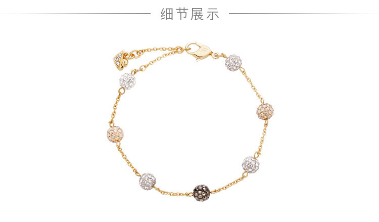 SWAROVSKI 施华洛世奇手链 Blow Blue多色球手链 玫瑰金色 1156235