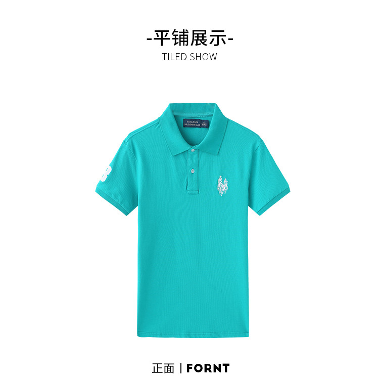 Royal Palm Polo Sports Club男士夏季绣花纯色短袖POLO衫13924162