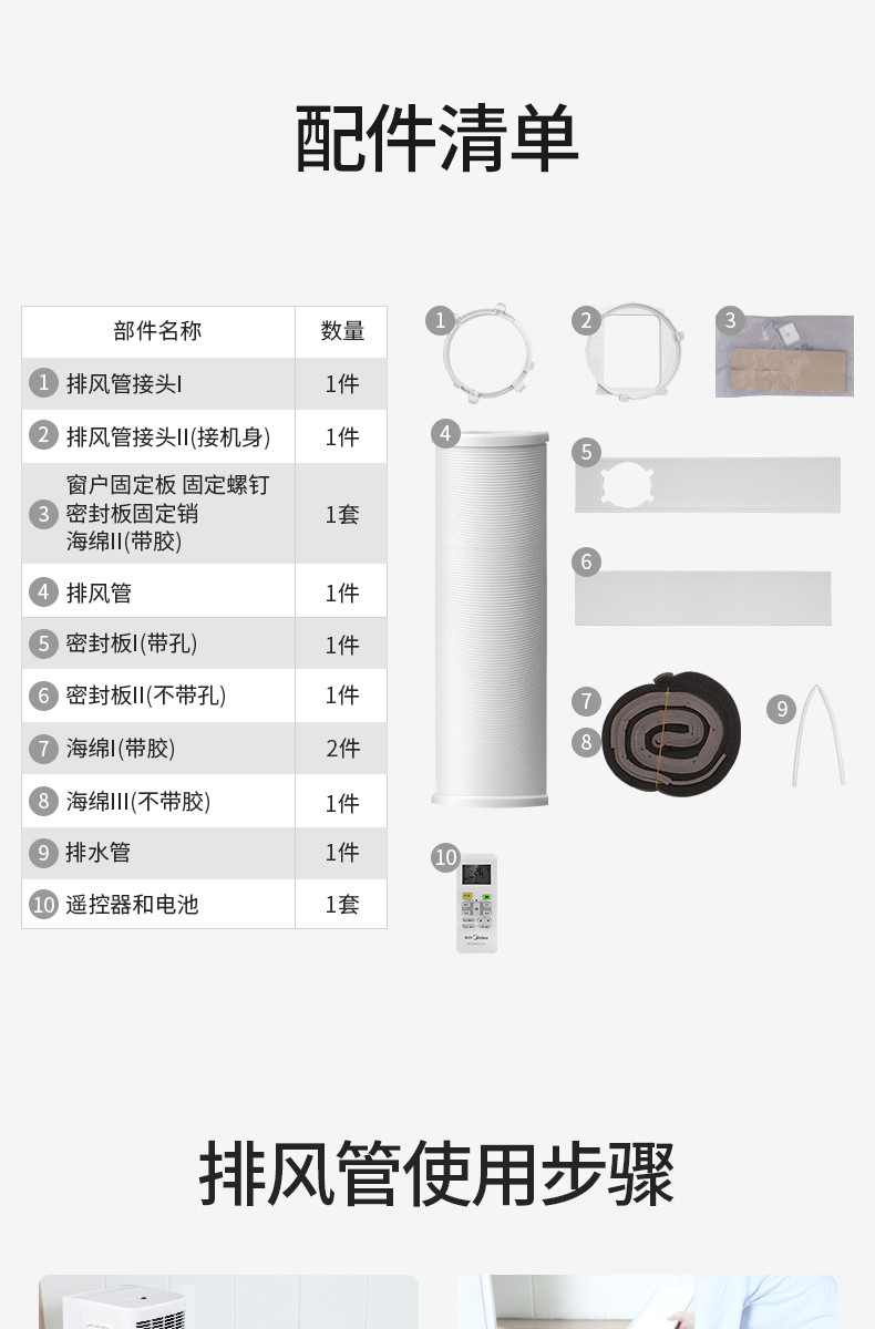 美的（Midea） 移动空调单冷家用一体机1匹免安装免排水KY-15/N7Y-PHA 小1匹单冷空调