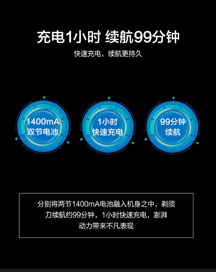 超人（SID）剃须刀电动水洗刮胡刀全身水洗充电胡须刀须刨剃胡刀RS356浅咖棕