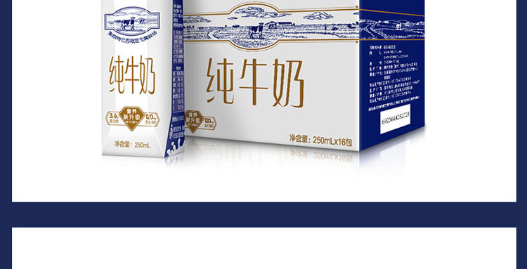 蒙牛特仑苏纯牛奶250ML*12包