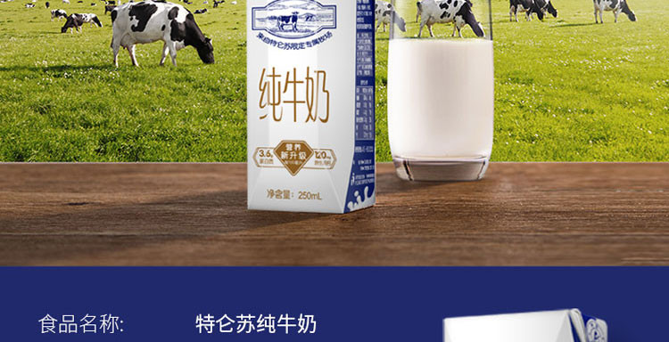 蒙牛特仑苏纯牛奶250ML*12包