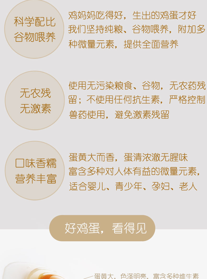 【四川扶贫】广元昭化汇吃瞄白壳谷物鸡蛋30枚