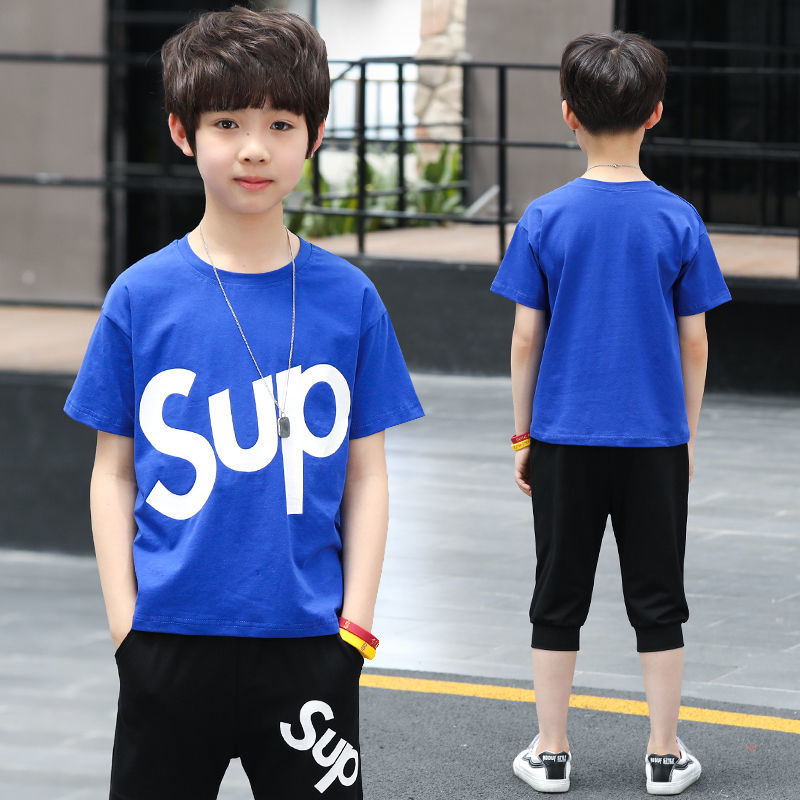 童装男童套装夏装2020新款儿童短袖运动夏季洋帅气韩版潮男孩衣服