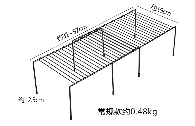 可伸缩铁艺厨房分层置物架橱柜碗碟架厨具沥水收纳架家用隔层架子