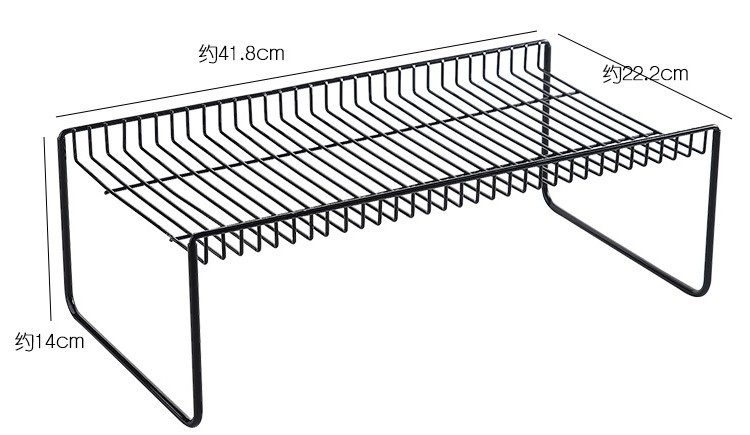 可伸缩铁艺厨房分层置物架橱柜碗碟架厨具沥水收纳架家用隔层架子