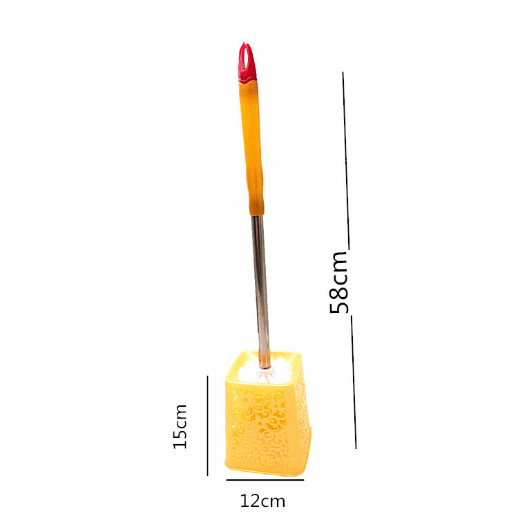 4个装卫生间马桶刷子不锈钢杆长柄厕所刷去污清洁刷