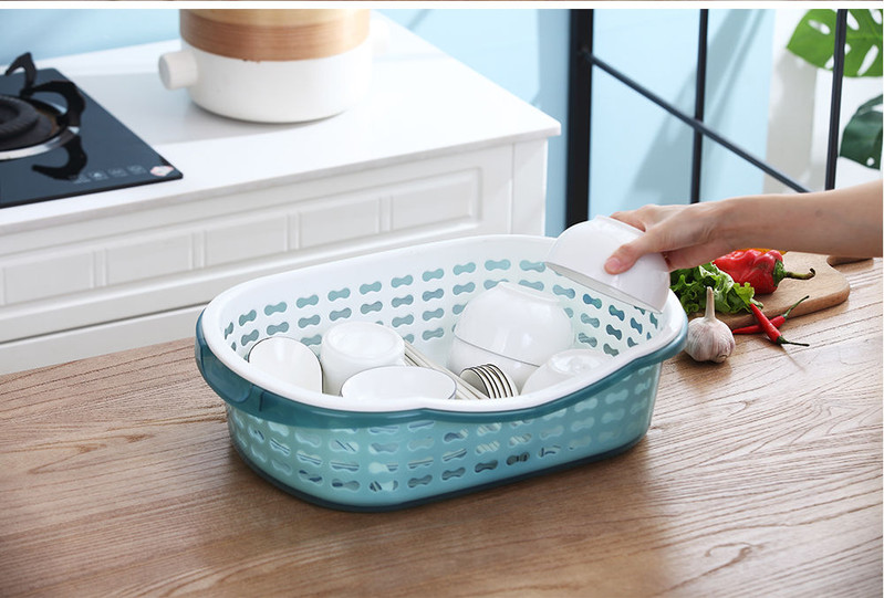 厨房防尘塑料碗柜带盖沥水架装碗筷收纳盒放碗厨房收纳箱置物架子