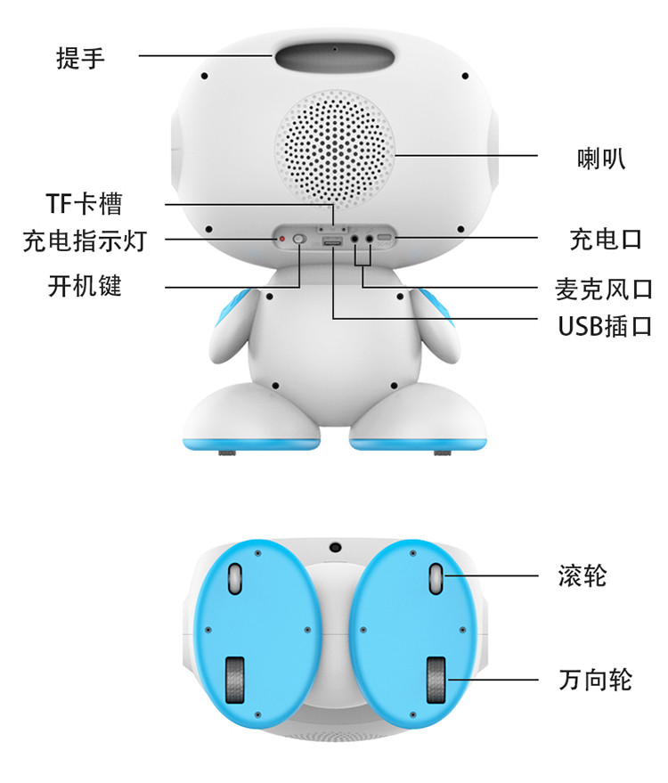 wifi智能早教机触屏学习机器人微信语音对话故事机男女孩玩具