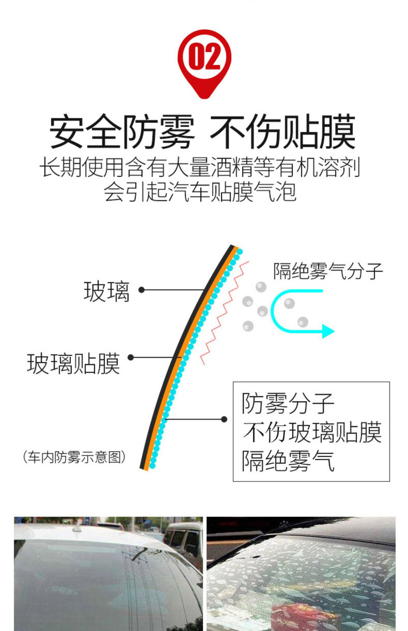 防雾剂汽车挡风玻璃车窗除雾车用长效去雾神器车内防起雾喷剂