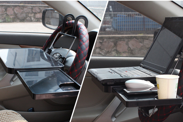汽车 第2代车载电脑架 带抽屉 车用办公桌 电脑架 餐盘