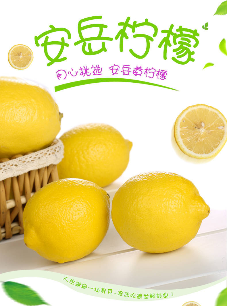 新鲜黄柠檬大果多规格10个水果批发