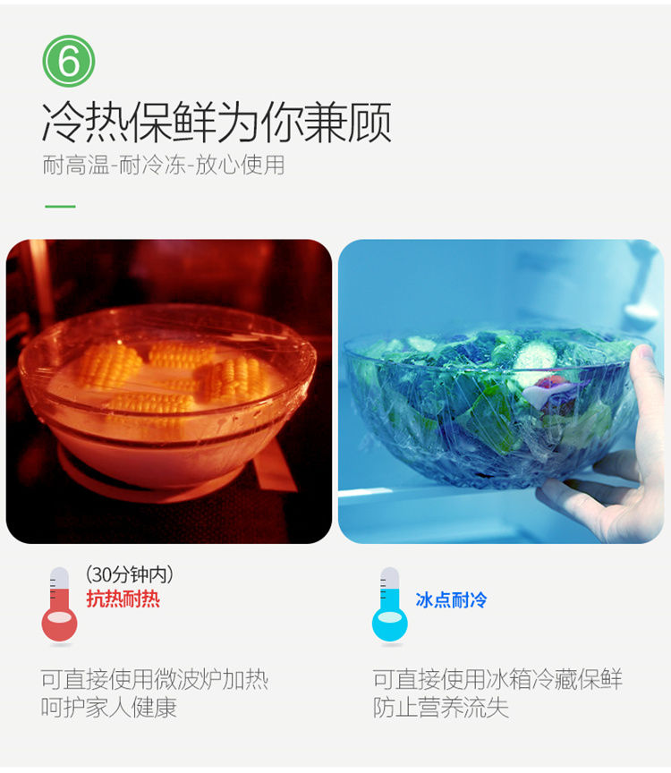 【48小时内发货】PE保鲜膜家用经济厨房微波炉食品级水果包装大卷商用点断式