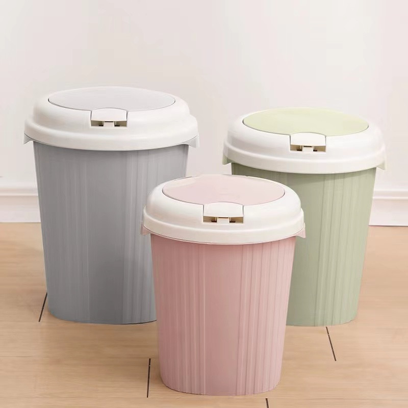 李三野 垃圾桶按压式家用分类厨房客厅干湿大号带盖卫生间有盖多颜色可选垃圾桶