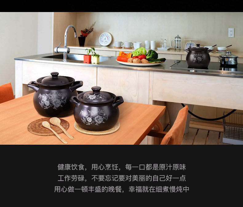 砂锅炖锅大号煲汤锅耐高温陶瓷砂锅煲汤煤气老式家用燃气汤锅沙锅