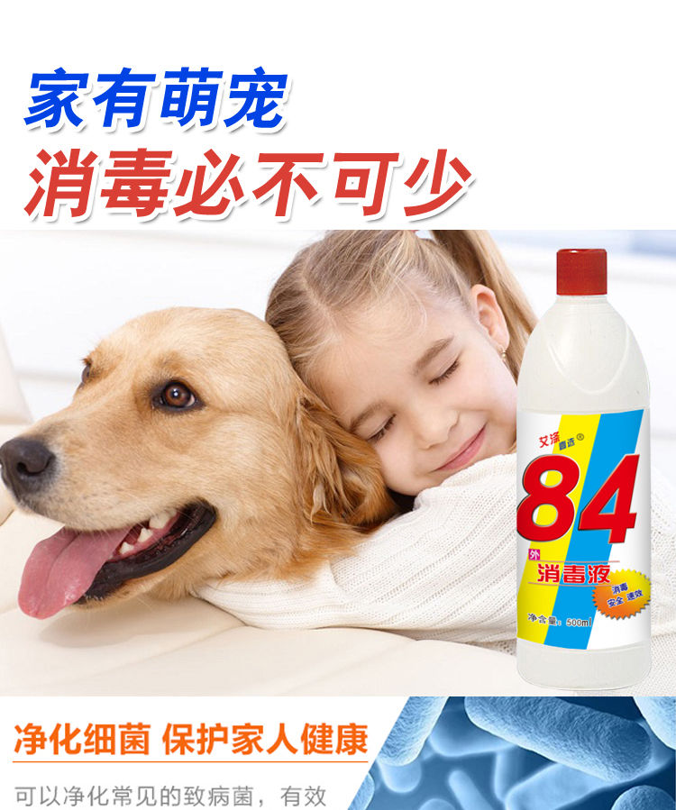 正品84消毒液5/10瓶消毒水送手套宠物地板厨房漂白水杀菌除臭包邮